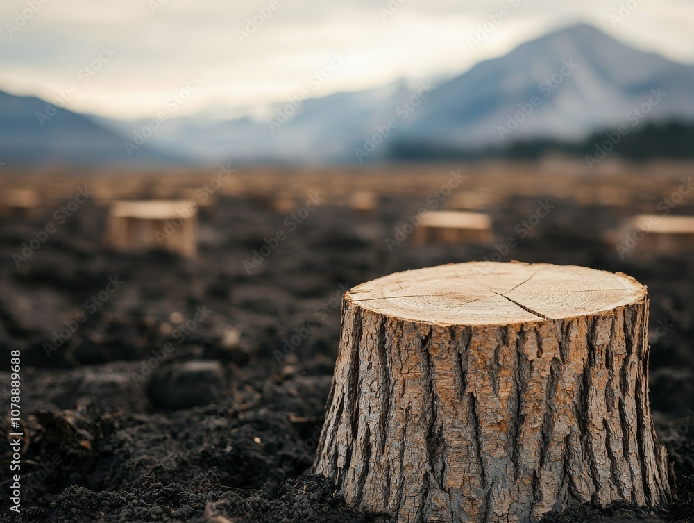 Stumps in a Deforested Landscape Stumps in a Deforested Landscape