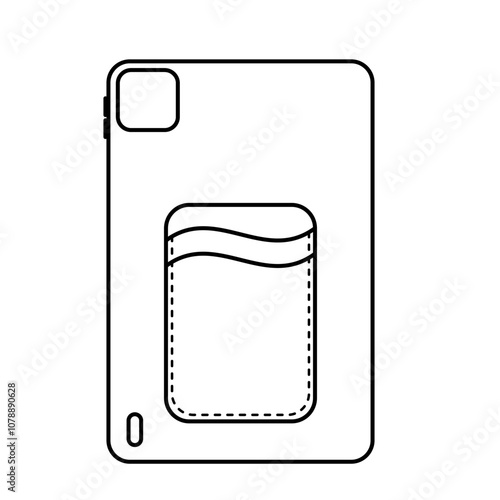 Outline Phone Case with Card Holder