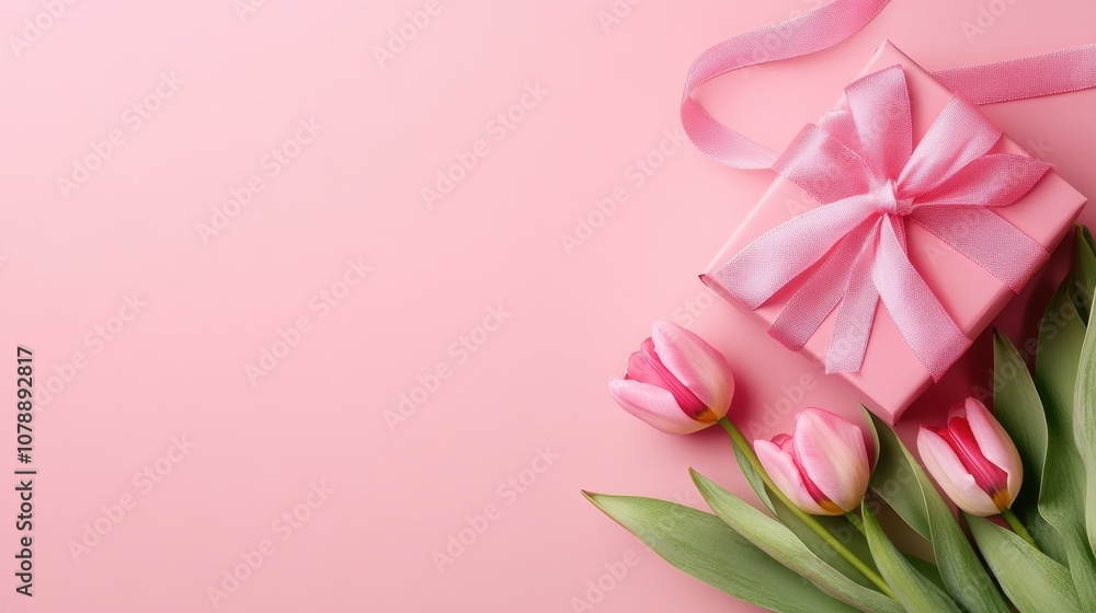 Lovely pink feminine tone gift box for Valentine’s Day, Mother's Day. Lovely pink feminine tone gift box for Valentine’s Day, Mother's Day.