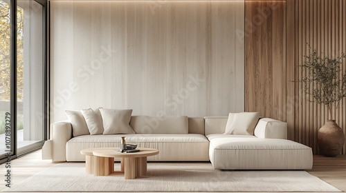 Beautiful Modern Living room Interior with furniture's ,mockup frame , posters, wall -3d Rendering