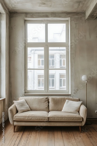 Wallpaper Mural Beautiful Modern Living room Interior with furniture's ,mockup frame , posters, wall -3d Rendering Torontodigital.ca