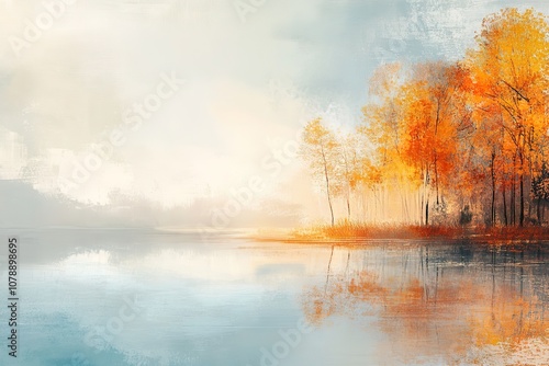 Oil painting landscape , sunset summer forest, beautiful river.
