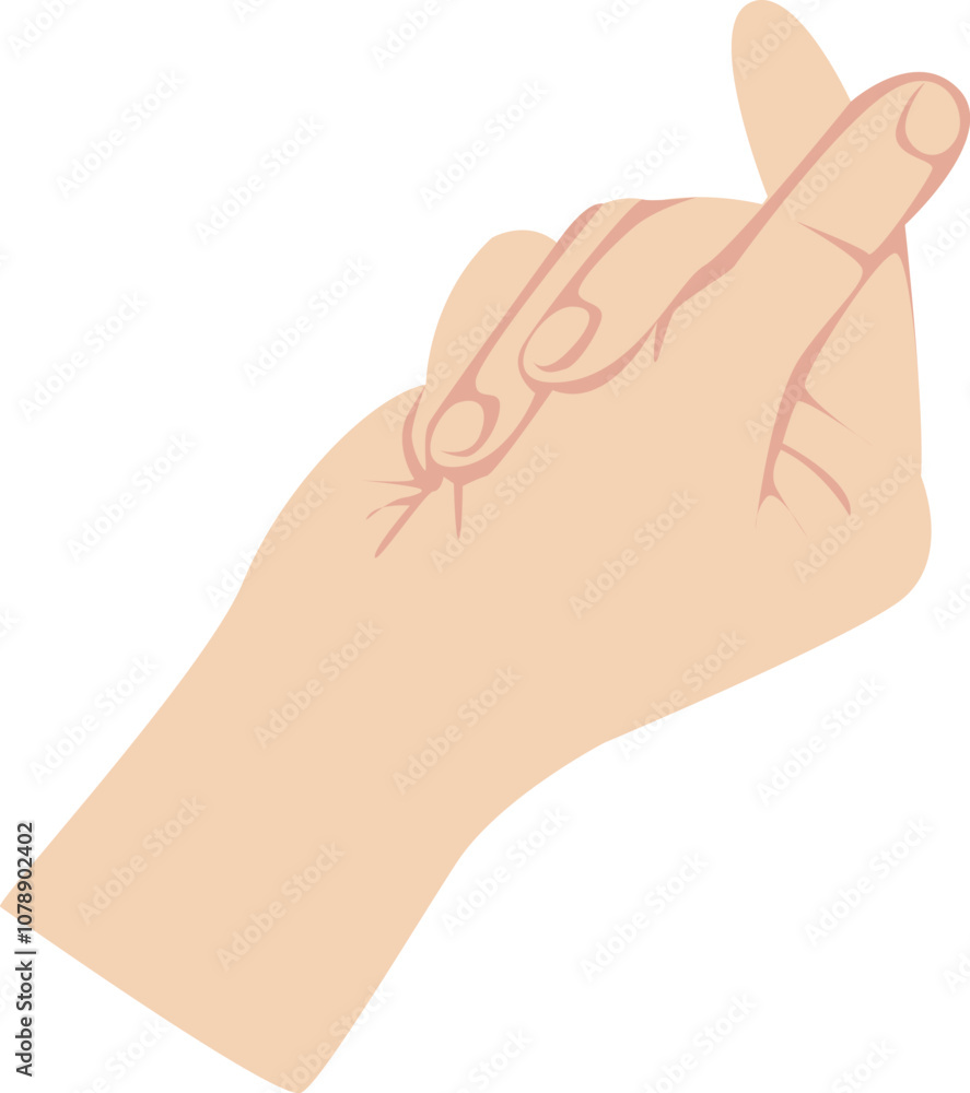 Finger Heart Hand Gesture, Popular Love Sign Illustration Finger Heart Hand Gesture, Popular Love Sign Illustration