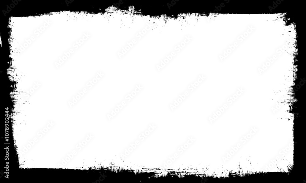 black ink brushed painting blank frame border grunge graphic element black ink brushed painting blank frame border grunge graphic element