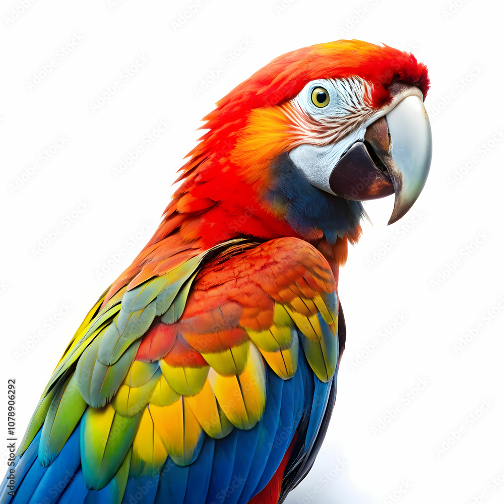 parrot in white background parrot in white background