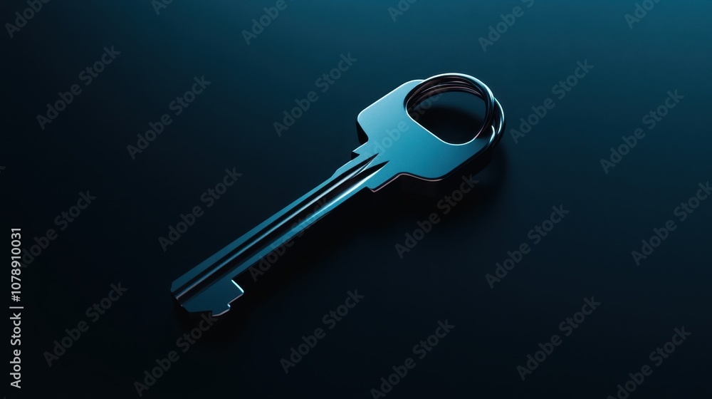 A close-up image of a sleek metallic key on a dark reflective surface. Its modern design features sharp lines and a polished finish, ideal for themes of security and innovation. A close-up image of a sleek metallic key on a dark reflective surface. Its modern design features sharp lines and a polished finish, ideal for themes of security and innovation.