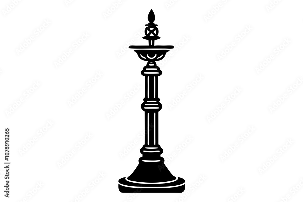 Beautiful candlestick isolated over white background vector art illustration Beautiful candlestick isolated over white background vector art illustration