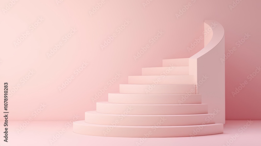 cost of capital concept. 3D staircase with funding at the base cost of capital concept. 3D staircase with funding at the base