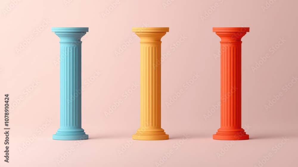 cost of capital concept. Conceptual graphic of funding pillars cost of capital concept. Conceptual graphic of funding pillars