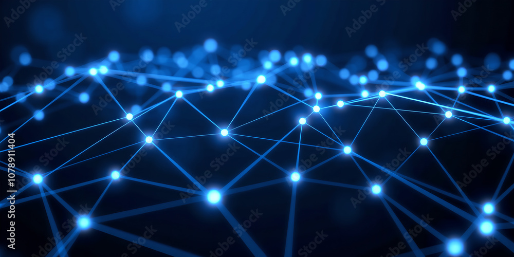 Abstract digital network visualization Abstract digital network visualization
