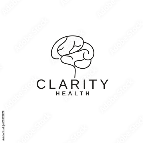 Minimal Brain tree roots medical logo design