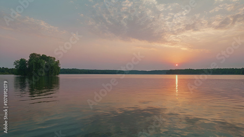 sunrise over the river for background 