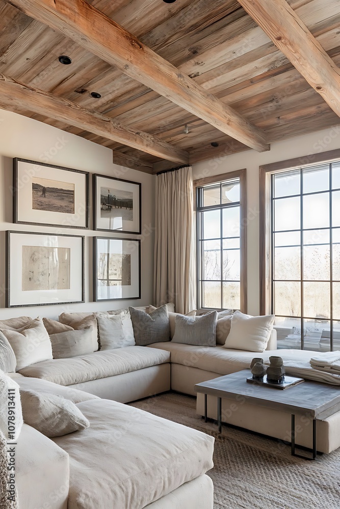Beautiful Modern Living room Interior with furniture's ,mockup frame , posters, wall -3d Rendering Beautiful Modern Living room Interior with furniture's ,mockup frame , posters, wall -3d Rendering