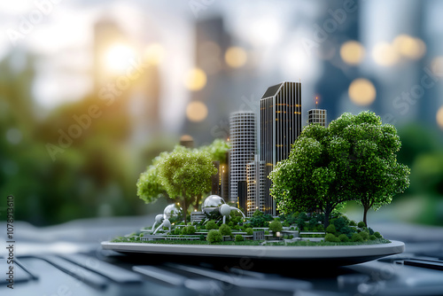 Innovative urban architecture enhances sustainability in smart cities #1078913610