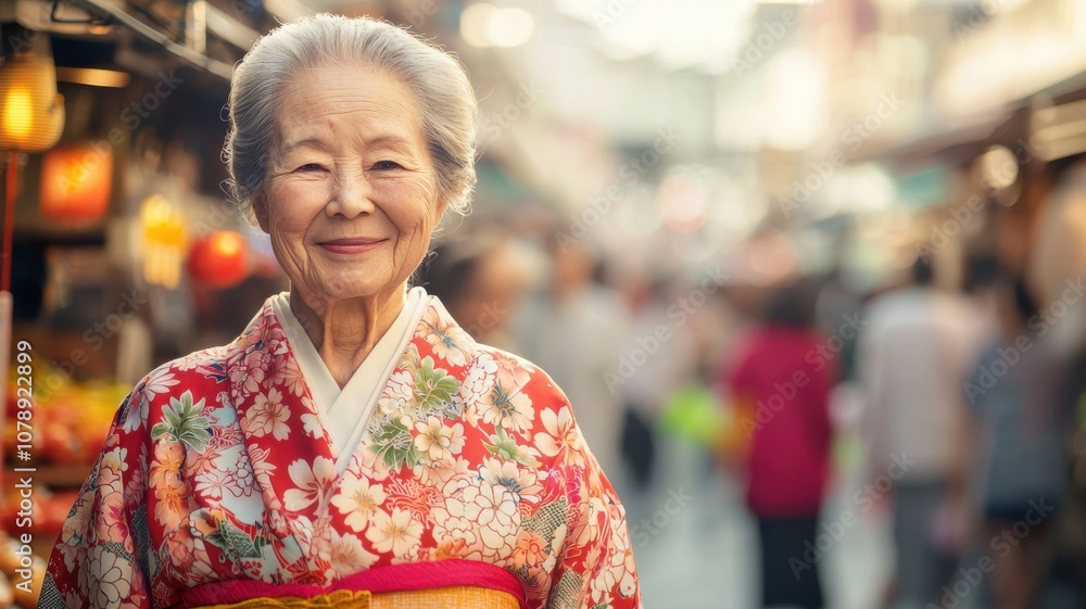 Elderly Woman in Vibrant Traditional Attire Elderly Woman in Vibrant Traditional Attire