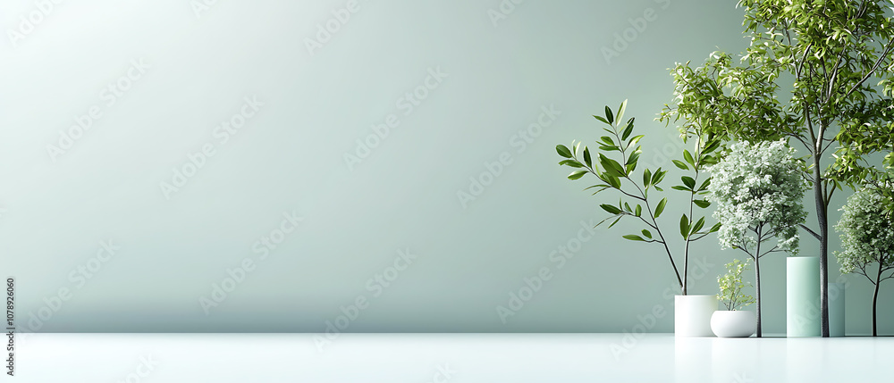 Obraz premium Create a serene indoor environment by incorporating lush greenery into your space design