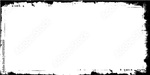 Abstract grunge texture background, distressed border, rough edge frame. 