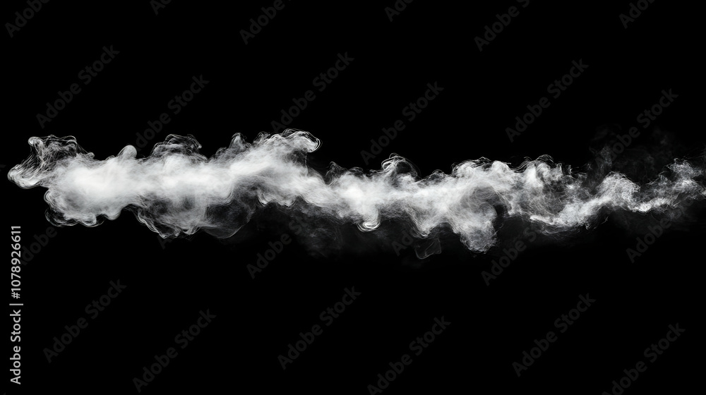 Abstract Smoke Background with White Vapor Flowing on a Black Canvas, Perfect for Design Projects Abstract Smoke Background with White Vapor Flowing on a Black Canvas, Perfect for Design Projects
