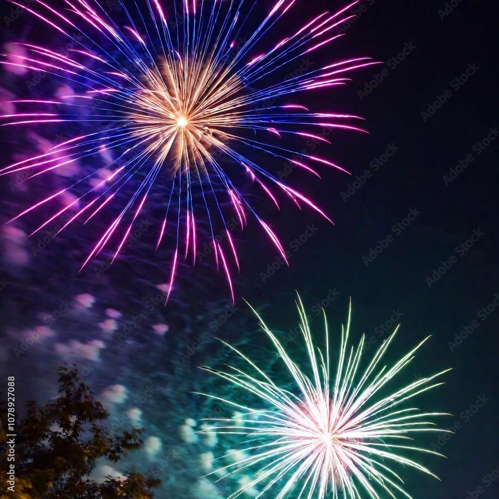 Fototapeta premium fireworks in the night sky