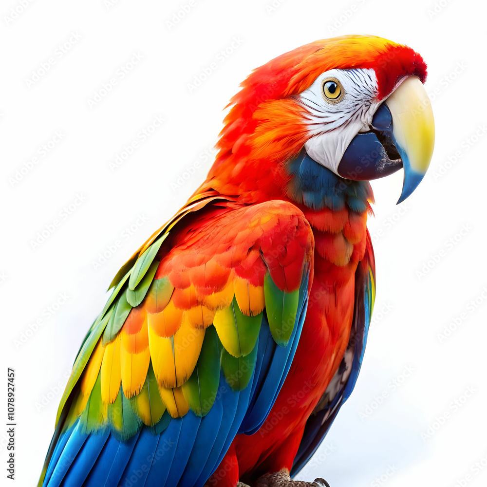 Obraz premium parrot in white background