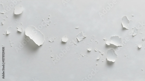 Abstract Peeling White Paint Texture Background with Flakes and Cracks