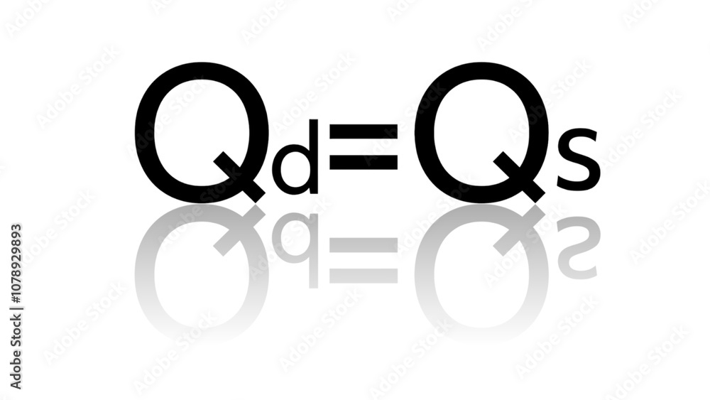 Law of supply and demand equation: Equilibrium point where quantity demanded equals quantity supplied. Law of supply and demand equation: Equilibrium point where quantity demanded equals quantity supplied.