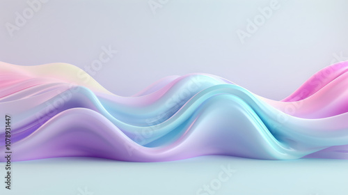 Wallpaper Mural Vibrant 3D Rippled Geometry, an eye-catching blend of purple and turquoise, featuring smooth organic surfaces, perfect for modern design and artistic backgrounds Torontodigital.ca