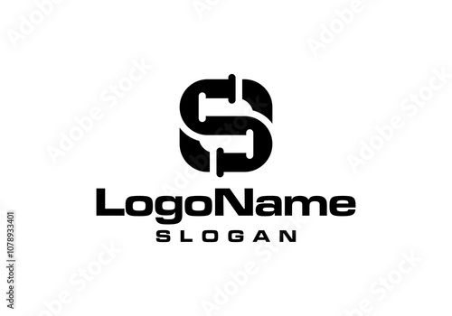 S piping Logo Design Vector.