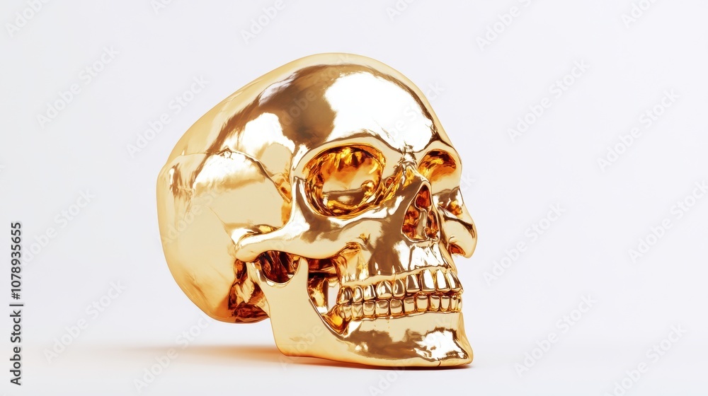 Golden skull. The decoration element for Halloween. Golden skull. The decoration element for Halloween.