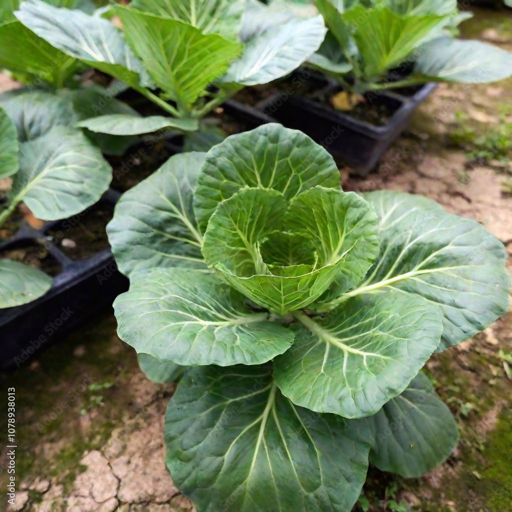 cabbage plants growing in containers cabbage plants growing in containers