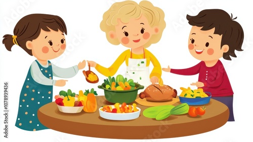 Grandmother shares beloved family recipes with children and grandchildren