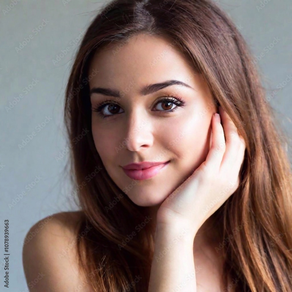 portrait of a young woman with a beautiful smile portrait of a young woman with a beautiful smile