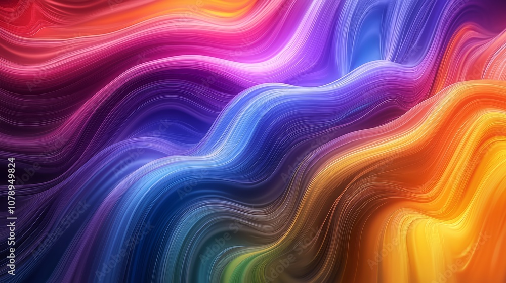 Fluid Rainbow Waves Embrace Diversity - Celebrating Pride Month - Generative AI Fluid Rainbow Waves Embrace Diversity - Celebrating Pride Month - Generative AI