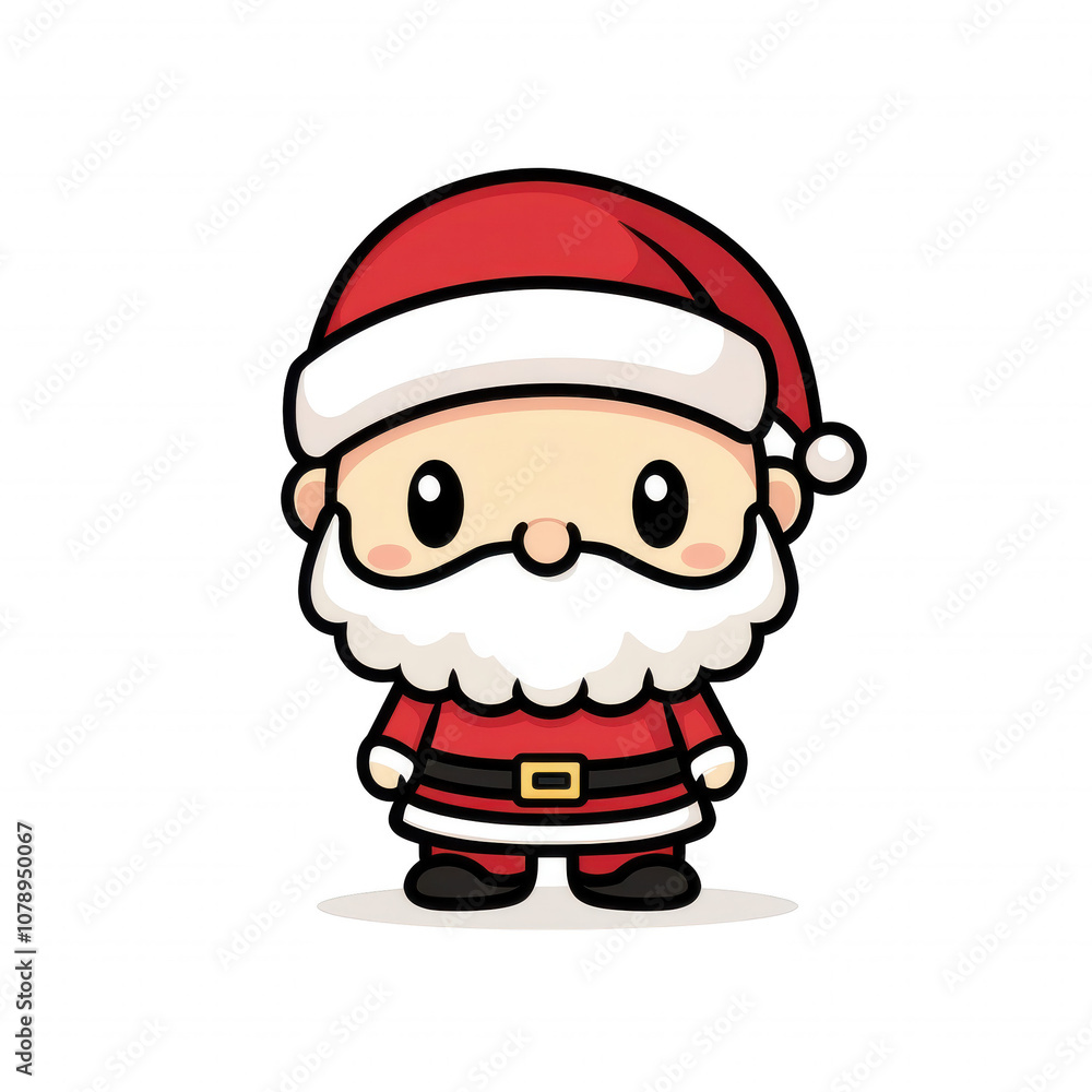 Celebrate the holiday season with a cute isolated santa clipart on a white background Celebrate the holiday season with a cute isolated santa clipart on a white background