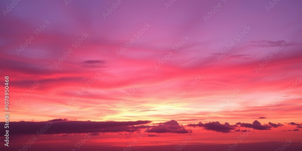 Vibrant orange and pink hues mixing into a purple sky at sunset, pink, peaceful, dusk Vibrant orange and pink hues mixing into a purple sky at sunset, pink, peaceful, dusk