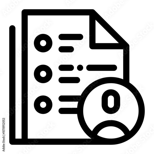Client list icon. Customer management, information, registration. Vector illustration