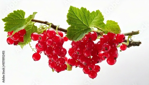 Freigestellte Johannisbeeren mit Zweigen – Frisches Obst für sommerliche Rezepte