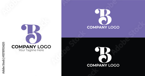 Elegant and bold 'B' letter logo with a modern, minimalistic style, ideal for branding and corporate identity.