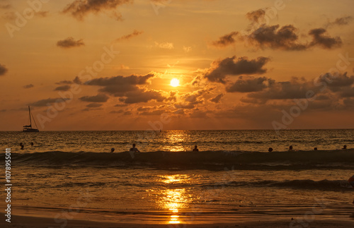 sunset at the beach