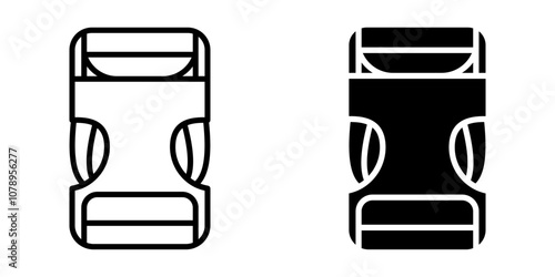 buckle Icon set. Symbol isolated white background. vector illustration. color editable.
