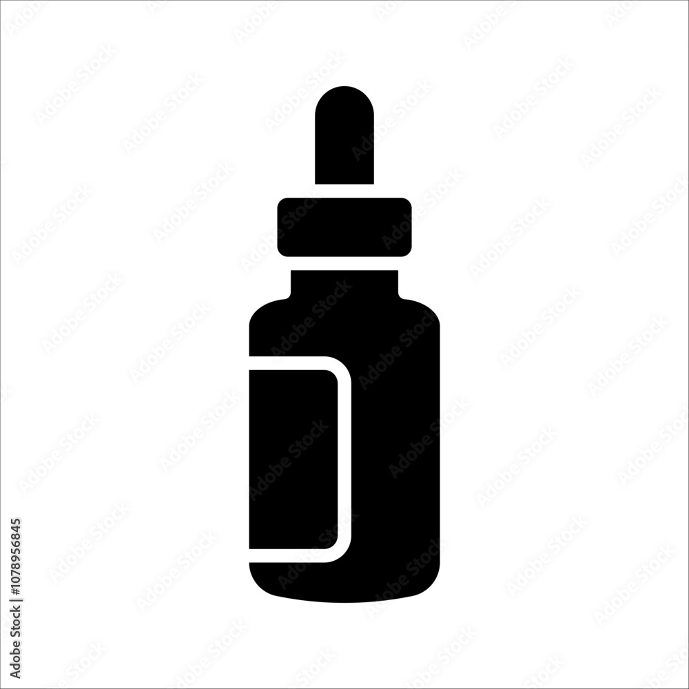 Tincture oil bottle icon line style isolated on white background. Vector illustration Tincture oil bottle icon line style isolated on white background. Vector illustration