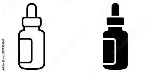 dropper Icon set. Symbol isolated white background. vector illustration. color editable.