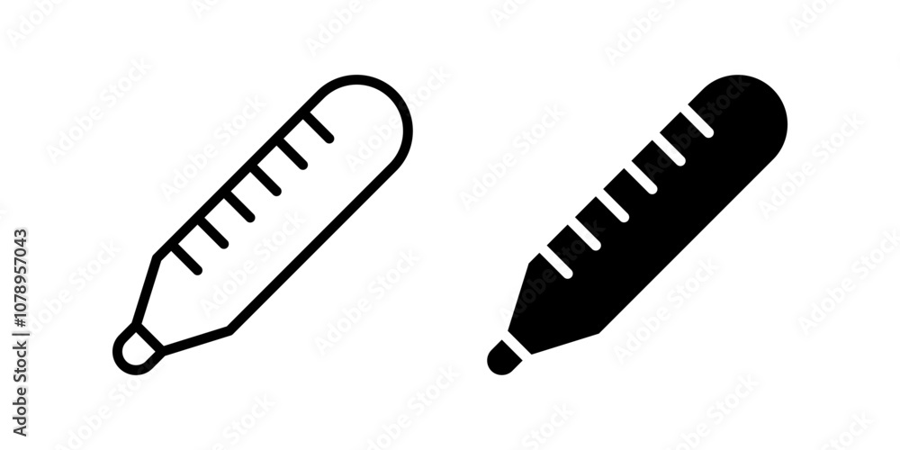 Thermometer Icon set. Symbol isolated white background. vector illustration. color editable. Thermometer Icon set. Symbol isolated white background. vector illustration. color editable.