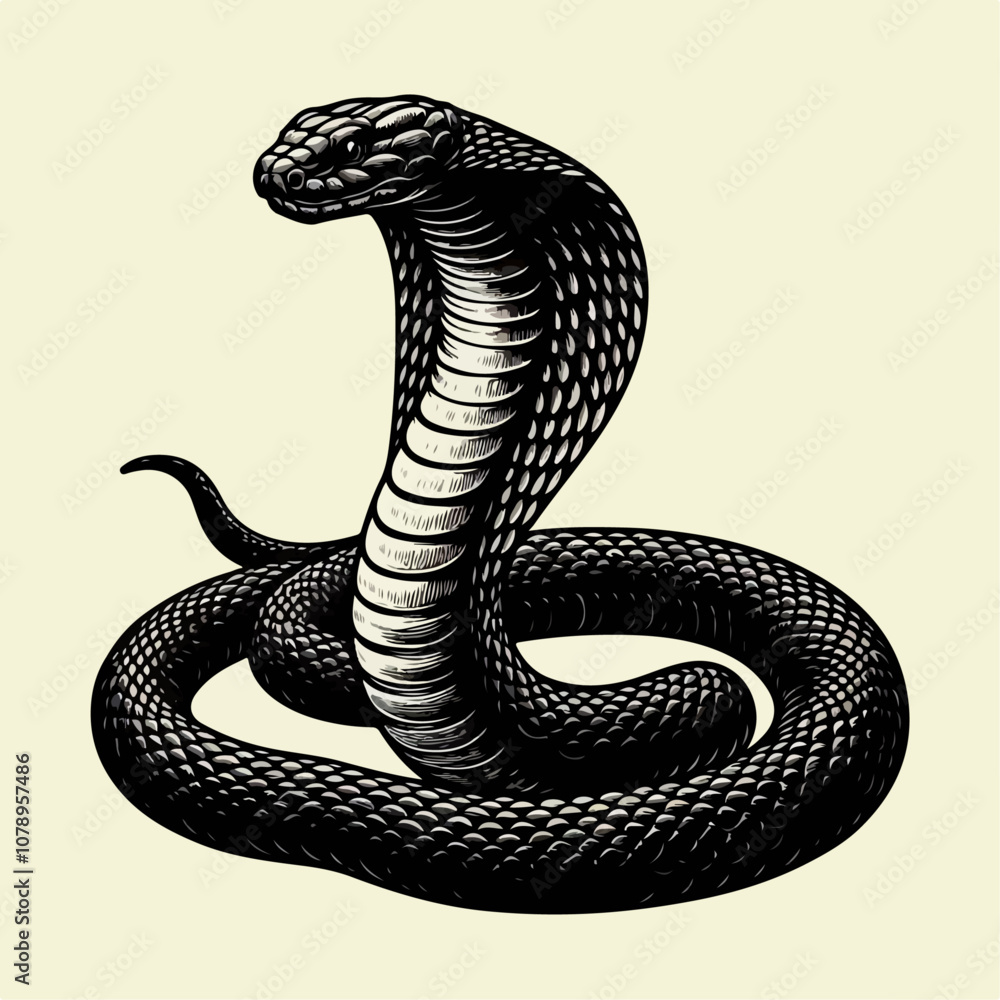 Fototapeta premium snake on white background