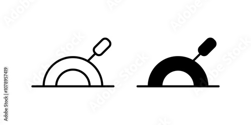 Lever Icon set. Symbol isolated white background. vector illustration. color editable.