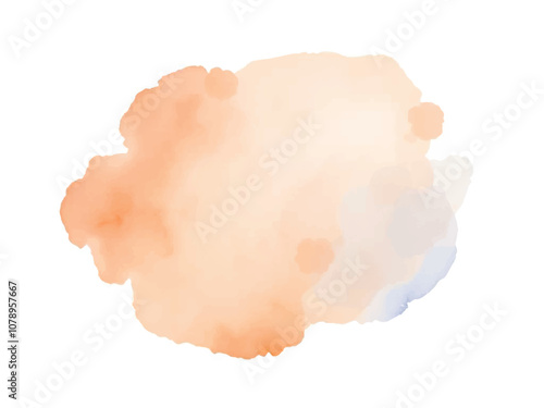 Soft watercolor splash in warm hues creating an abstract design suitable for backgrounds or artistic projects