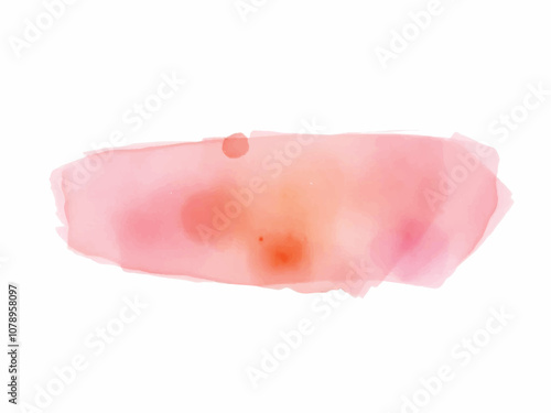 Abstract watercolor artwork featuring soft pink and orange hues blended smoothly over a white background, creating a serene and calming visual aesthetic