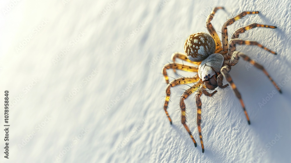 Close-up of a Spider on a White Wall Close-up of a Spider on a White Wall