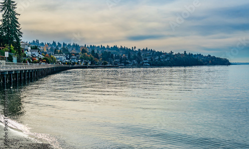 Wallpaper Mural Overcast Shoreline Boardwalk 3 Torontodigital.ca