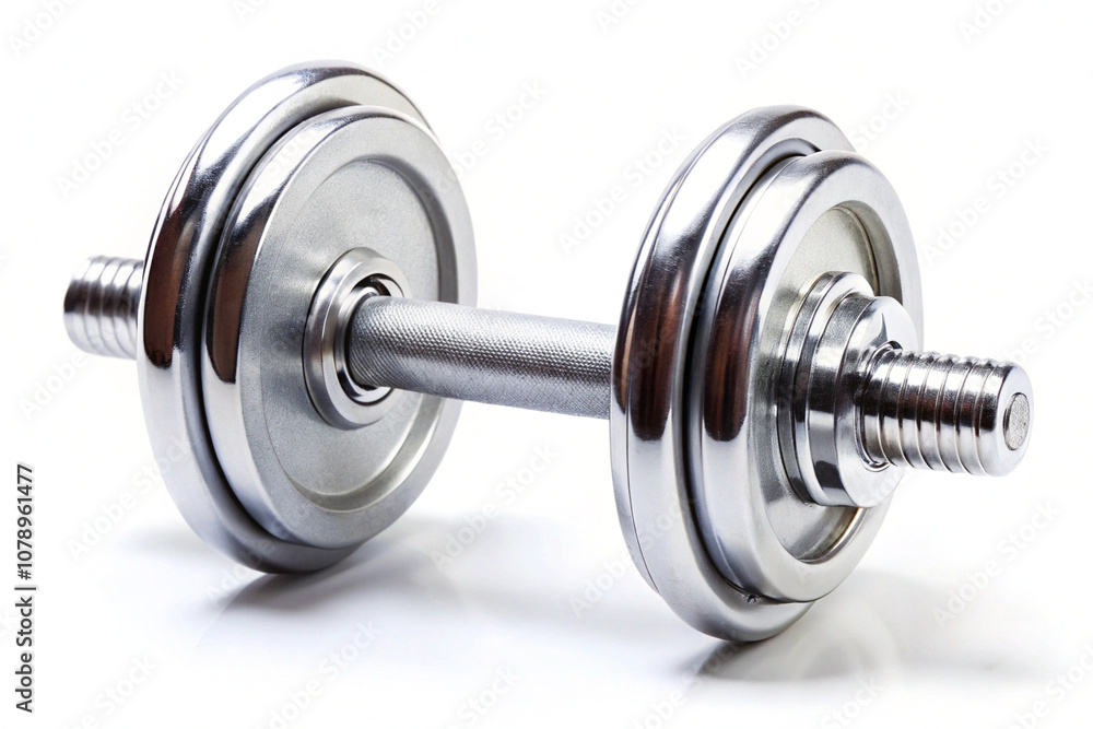 Exercise dumbbell, isolated on white background Exercise dumbbell, isolated on white background